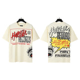 pa long sleeve t-shirt palm tree back letter big logo bat sleeve os dropped shoulders