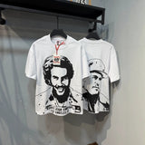 American asaali character print short sleeve t-shirt & trendy shorts set - summer collection