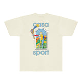 Casablanca T Shirts Fashion Print Street