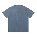 Wholesale saint vanity american washed & drilled short sleeve t-shirt & trendy shorts set for export