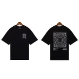 Cross-border wholesale correct version am splash ink flow paint camouflage starry sky graffiti letter short-sleeved high street couple t
