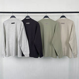Fog Essentials Long Sleeve T-Shirt Unisex Flocking Logo Loose Sweater