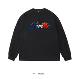 Corteiz patchwork "unicorn arm" print long sleeve american retro casual loose streetwear hip hop t-shirt