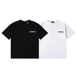 Purple br@nd comfy basics letter logo printing short-sleeved fog american street t-shirt