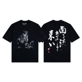Erd rich second generation loose version american trend quiet eye printing round neck short sleeve t-shirt couple outfit