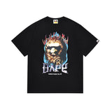 Cross-border wholesale summer classic ape camo lightning print cotton short sleeve t-shirt