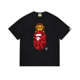 Japanese japanese ape journey bring in wealth and treasure cat short sleeve t youth street campus fashion youth