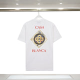 Foreign trade summer casa blanca letter print casual loose fit short sleeve t-shirt