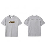 Wholesale export sup streetwear letter print 100% cotton t-shirt - relaxed fit, crew neck, short sleeve