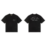 American retro gallery dept. letter print oversized double gauze pure cotton short sleeve t-shirt