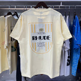 Rhude T Shirts Mont Blanc Short Sleeve Men and Women