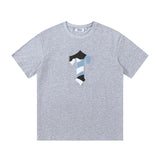 Factory direct trapstar rainbow letter gradient towel embroidery short sleeve t-shirt & fog high street shorts set