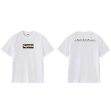 Wholesale export sup streetwear letter print 100% cotton t-shirt - relaxed fit, crew neck, short sleeve