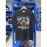 Saint michael co-branded skull letter high street retro washed distressed loose round neck short-sleeved t-shirt