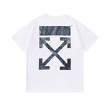 Spring/summer ow splatter graffiti arrow graphic crewneck short sleeve tee
