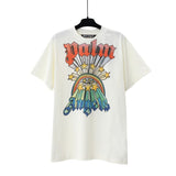 Correct version of spring and summer coconut palm tree short-sleeved series pa angel print couple trendy