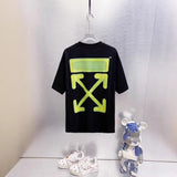 Spring/summer ow splatter graffiti arrow graphic crewneck short sleeve tee