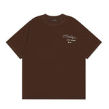 Wholesale export cole buxton minimalist cursive signature print short sleeve t-shirt - high street style