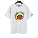 pa long sleeve t-shirt palm tree back letter big logo bat sleeve os dropped shoulders