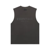 essential double line fog shorts icon laminated stereo letter round neck couple pullover