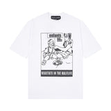 Erd rich second generation loose version american trend quiet eye printing round neck short sleeve t-shirt couple outfit