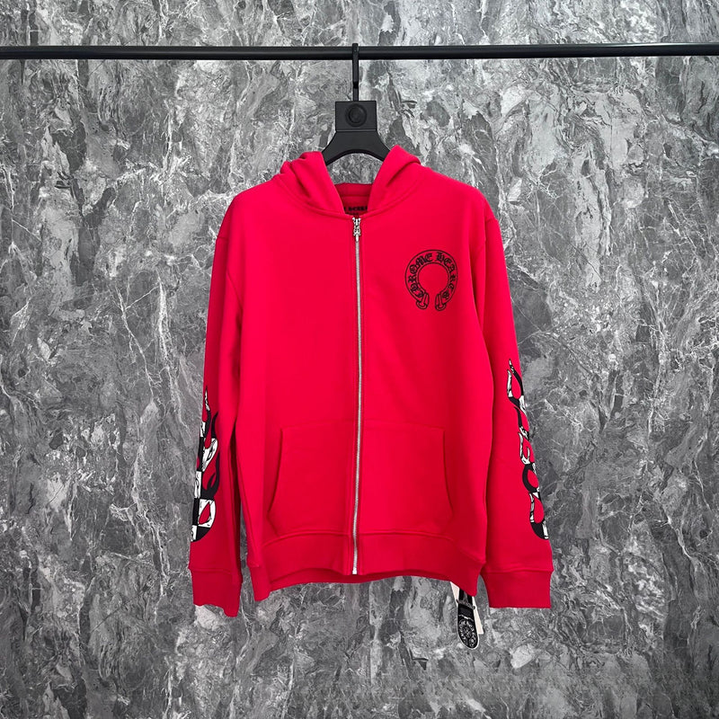 CHH Chrome Heart Hoodie Crowe Mattyboy Graffiti terry cotton hooded zipper