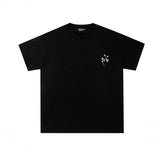 Erd: brooding rich kid - american retro portrait print rock 'n' roll hip-hop pocket oversized short sleeve tee