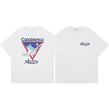 Summer collection: casa casablanca print oversized short-sleeve t-shirt - premium heavyweight cotton
