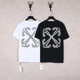 Correct version offow rainbow gradient arrow twill cashew flower graffiti short-sleeved t-shirt