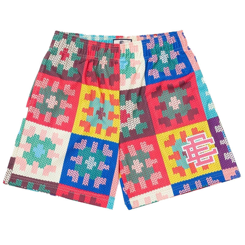 Eric Emanuel EE Shorts Casual Quick-Dry Color-Matching Basketball Mesh Shorts