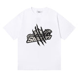 Cross-border foreign trade wholesale trapstar gradient letter ts tiger head printing short-sleeved couple loose high street
