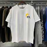 Rhude T Shirts Racing Printed Cotton Casual Short Sleeves Men and Women