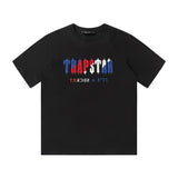 Cross-border trade trapstar rainbow letter gradient towel embroidery short sleeve t-shirt & fog high street shorts set