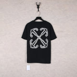 Correct version offow rainbow gradient arrow twill cashew flower graffiti short-sleeved t-shirt