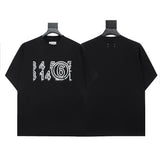 Mm series export wholesale margiela simple style digital four-corner mark couple short-sleeved t-shirtpure cotton high quality