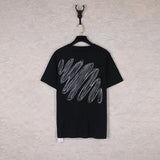 Correct version offow rainbow gradient arrow twill cashew flower graffiti short-sleeved t-shirt