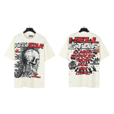 american trend high quality loose t-shirt pure cotton front and rear high-definition printing casualcoupletrendy short sleeves
