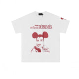 Erd: brooding rich kid - american retro portrait print rock 'n' roll hip-hop pocket oversized short sleeve tee