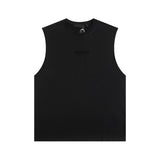 essential double line fog shorts icon laminated stereo letter round neck couple pullover