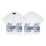 Erd rich second generation loose version american trend quiet eye printing round neck short sleeve t-shirt couple outfit
