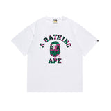 Cross-border wholesale summer classic ape camo lightning print cotton short sleeve t-shirt