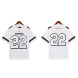 Cross-border wholesale correct version am splash ink flow paint camouflage starry sky graffiti letter short-sleeved high street couple t