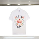 Foreign trade summer casa blanca letter print casual loose fit short sleeve t-shirt