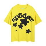 Spder hip hop singer young thug foam letter couple t-shirt pink short