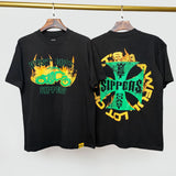 Cough syrup short-sleeved high-quality pure cotton round neck t-shirt fashionprinting breathable short-sleeved summer