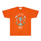 Casablanca T Shirts Fashion Print Street