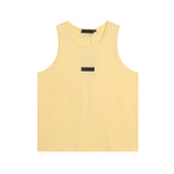 essential double line fog shorts icon laminated stereo letter round neck couple pullover