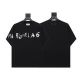 Mm series export wholesale margiela simple style digital four-corner mark couple short-sleeved t-shirtpure cotton high quality