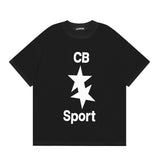 Wholesale export cole buxton minimalist cursive signature print short sleeve t-shirt - high street style