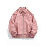 Unisex Baseball Jersey Spring & Autumn Vintage Loose Lapel Casual Jacket